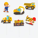 Kids Theme Cake Toppers | Fun Character Designs | Decorative Toppers for Cakes and Cupcakes | Pack of 6