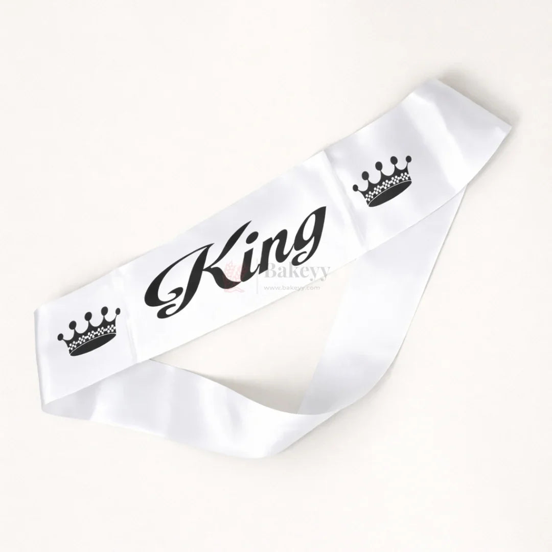 King_Party_Celebration_Satin_Sash_Birthday_Bachelor_Party_Crown_Sash_1 - Bakeyy.com