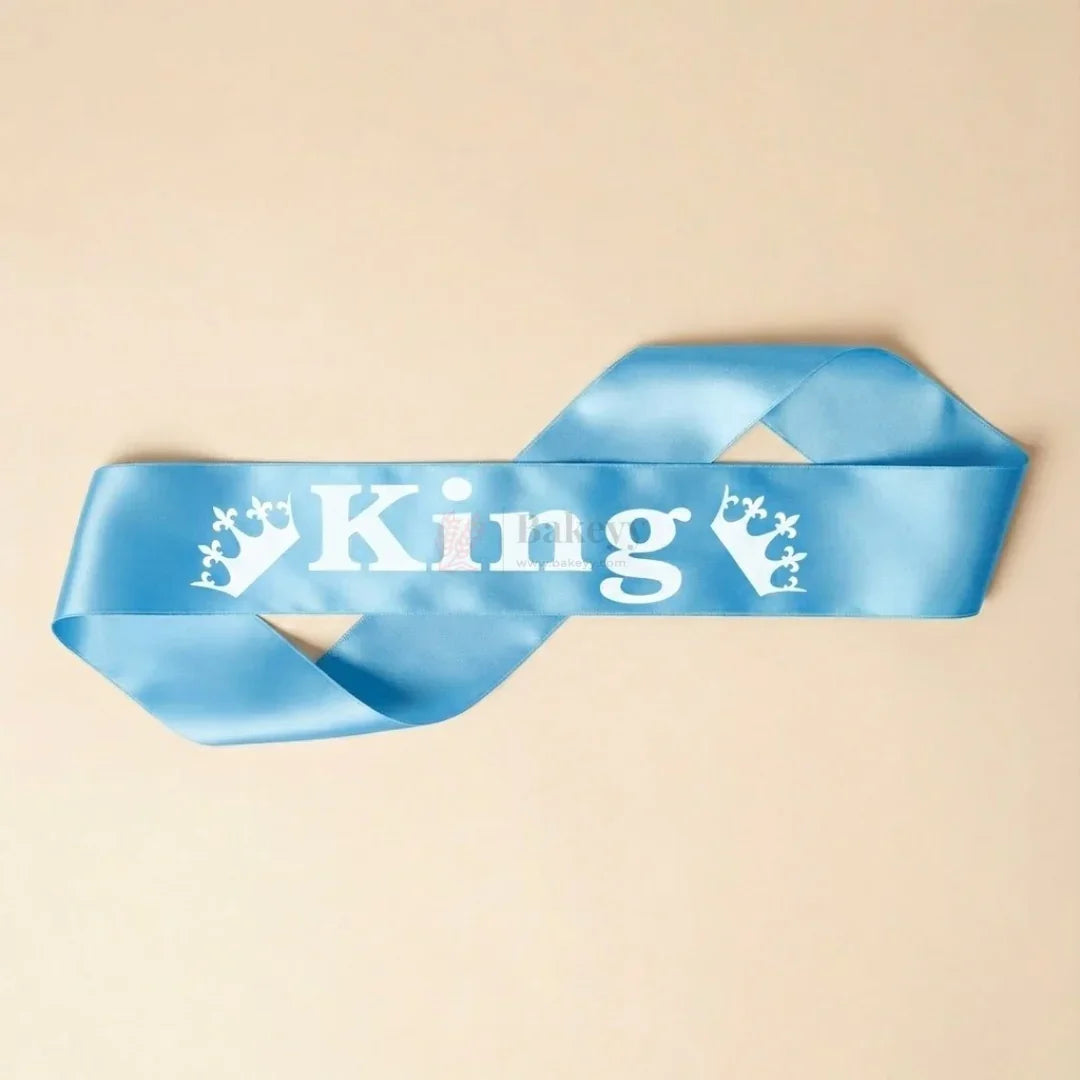 King_Party_Celebration_Satin_Sash_Birthday_Bachelor_Party_Crown_Sash_4 - Bakeyy.com