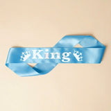 King Party Celebration Satin Sash Birthday & Bachelor Party Crown Sash | Pack of 1