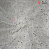 Korean Decorative Mesh Fabric with 10 & 25 Meter | Glitter Speckled Net Fabric for Crafting & Decoration |