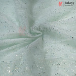 Korean Decorative Mesh Fabric with 10 & 25 Meter | Glitter Speckled Net Fabric for Crafting & Decoration |