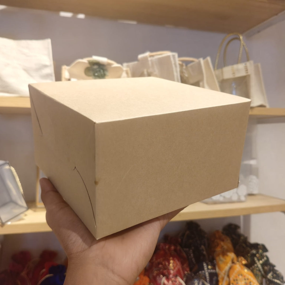 Kraft Paper Cake Box | Pack of 25