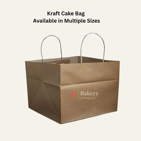 10 Inch /25 Cm |Paper Cake Bag| Kraft Bag | Carry Bag for Sweets, Chocolates, Gifts| Pack of 50 - Bakeyy.com - India - 10 Inch /25 Cm |Paper Cake Bag| Kraft Bag | Carry Bag for Sweets, Chocolates, Gifts| Pack of 50 - Pack of 50 / 10" Cake Bag