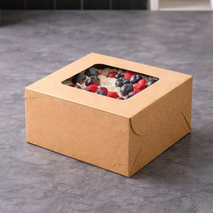 Kraft_Cake_Box_with_square_Window_Top_8 - Bakeyy.com