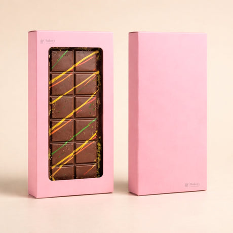 Kunafa Chocolate Box with Window | Premium Bar Packaging Box | Multiple Colors Available | Pack of 25
