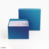 25x25x10 cm | Large Premium Royal Blue Glitter Finish Rigid Hamper Box| Pack Of 1