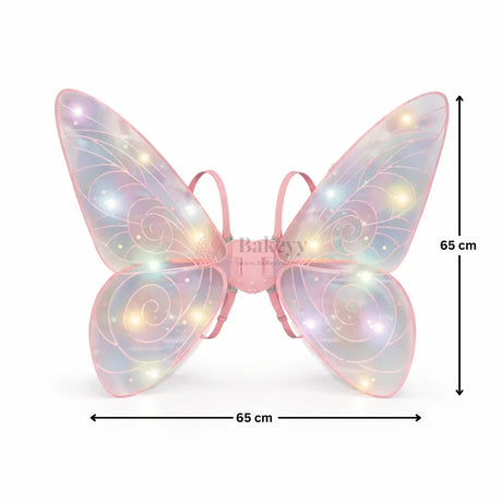 Soft pastel butterfly wing design with glowing LED lights
• Lightweight and comfortable for children
• Adjustable elastic shoulder straps for secure fitting
• Durable construction with flexible frame
• Perfect for birthday parties, costume events, and photoshoots
• Attractive packaging suitable for gifting