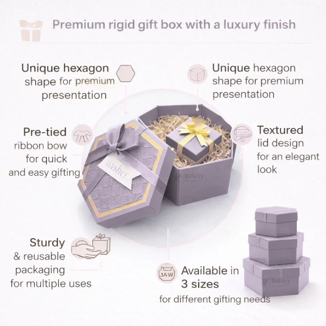 Lavender_Hexagon_Gift_Box_with_Ribbon4 - Bakeyy.com
