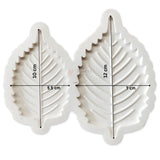 Leaf Silicone Fondant Veiner Mold  Double Leaf Texture Press for Cake Decoration  Pack of 1