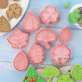 Leaf_Design_Cookie_Cutter_Embosser_Set_8_Piece - Bakeyy.com