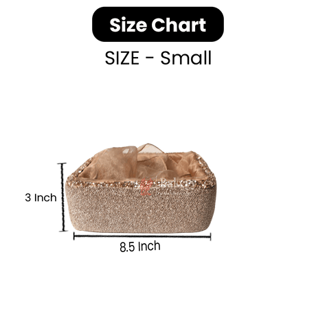 Premium Champagne Gold Embellished Hamper | Elegant Square Gifting Basket - Bakeyy.com - India - Premium Champagne Gold Embellished Hamper | Elegant Square Gifting Basket - Extra Small