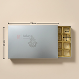 Luxury Flexible Chocolate Gift Box with Gold Tray  24 Cavity  Festive & Wedding Packaging  Pack of 10