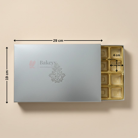 Luxury Flexible Chocolate Gift Box with Gold Tray  24 Cavity  Festive & Wedding Packaging  Pack of 10