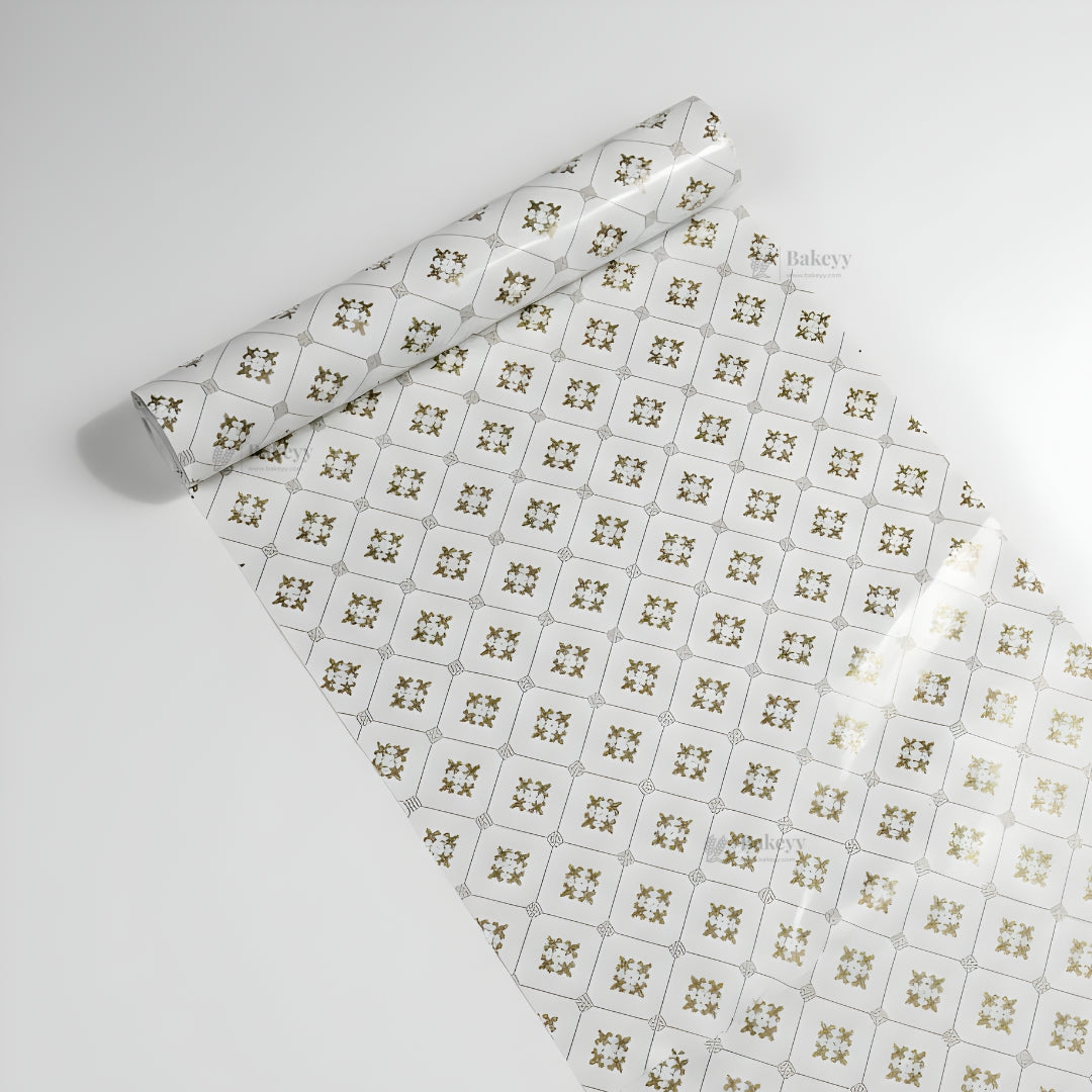 Luxury Gold & Silver Wrapping Paper Sheets | Floral Printed Wrapping Sheet for Premium Gifting & Hampers | Multiple Designs Available | Pack of 25 Sheets