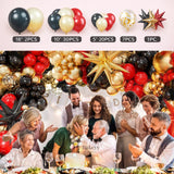 Luxury Black Red Gold Balloon Arch Kit for Party Decoration