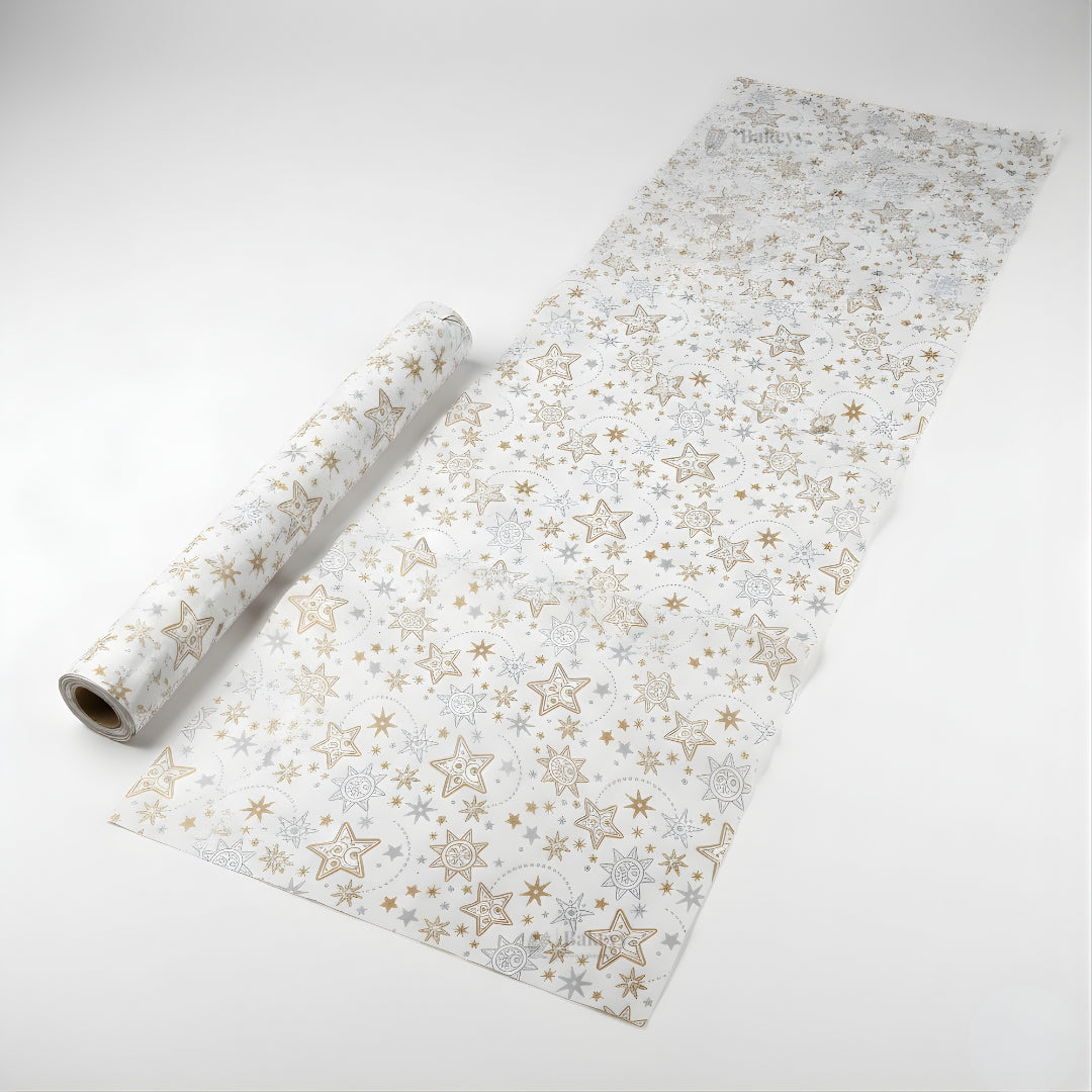 Luxury Gold & Silver Wrapping Paper Sheets | Floral Printed Wrapping Sheet for Premium Gifting & Hampers | Multiple Designs Available | Pack of 25 Sheets