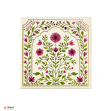8x8x4 Inch | Medium Premium Decorative Floral Print Gift Box – Square Keepsake Storage Box with Lid | Pack Of 1