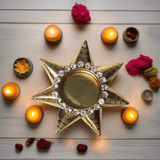 Diwali Diya | Star Shape With Diamonds | Diwali Lamp - Bakeyy.com - India - Diwali Diya | Star Shape With Diamonds | Diwali Lamp - Default Title