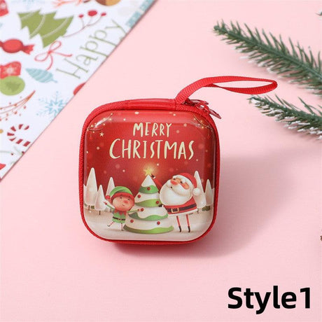 12pc Christmas Storage Bag Cartoon Print Coin Purse For Creative Square Tinplate Pocket With For Coin Card Candy - Bakeyy.com - India - 12pc Christmas Storage Bag Cartoon Print Coin Purse For Creative Square Tinplate Pocket With For Coin Card Candy - Default Title