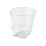 Clear Square Bottom Disposable Cup 200ml | Pack Of 20 | D1 - Bakeyy.com - India - Clear Square Bottom Disposable Cup 200ml | Pack Of 20 | D1 - Default Title
