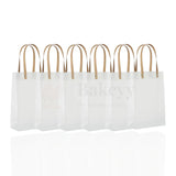 18.5x8x25cm | Frosted Matte Gift Bag with Wood-Textured Handles | Translucent PVC Party Favor & Retail Packaging | Pack Of 12 - Bakeyy.com - India - 18.5x8x25cm | Frosted Matte Gift Bag with Wood-Textured Handles | Translucent PVC Party Favor & Retail Packaging | Pack Of 12 - Default Title