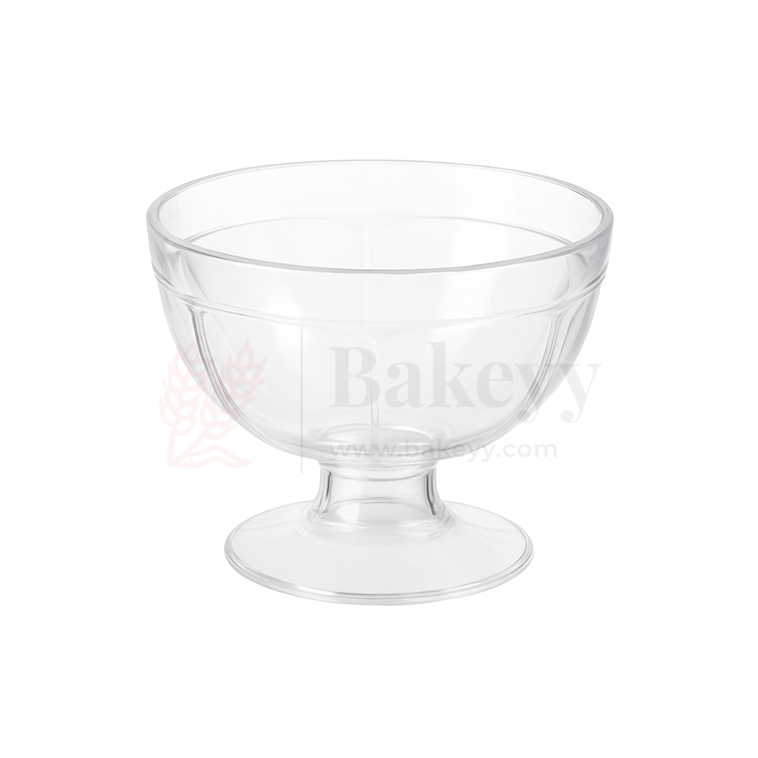Clear Acrylic Ice Cream Bowl | Pack Of 12 | D41 - Bakeyy.com - India - Clear Acrylic Ice Cream Bowl | Pack Of 12 | D41 - Default Title