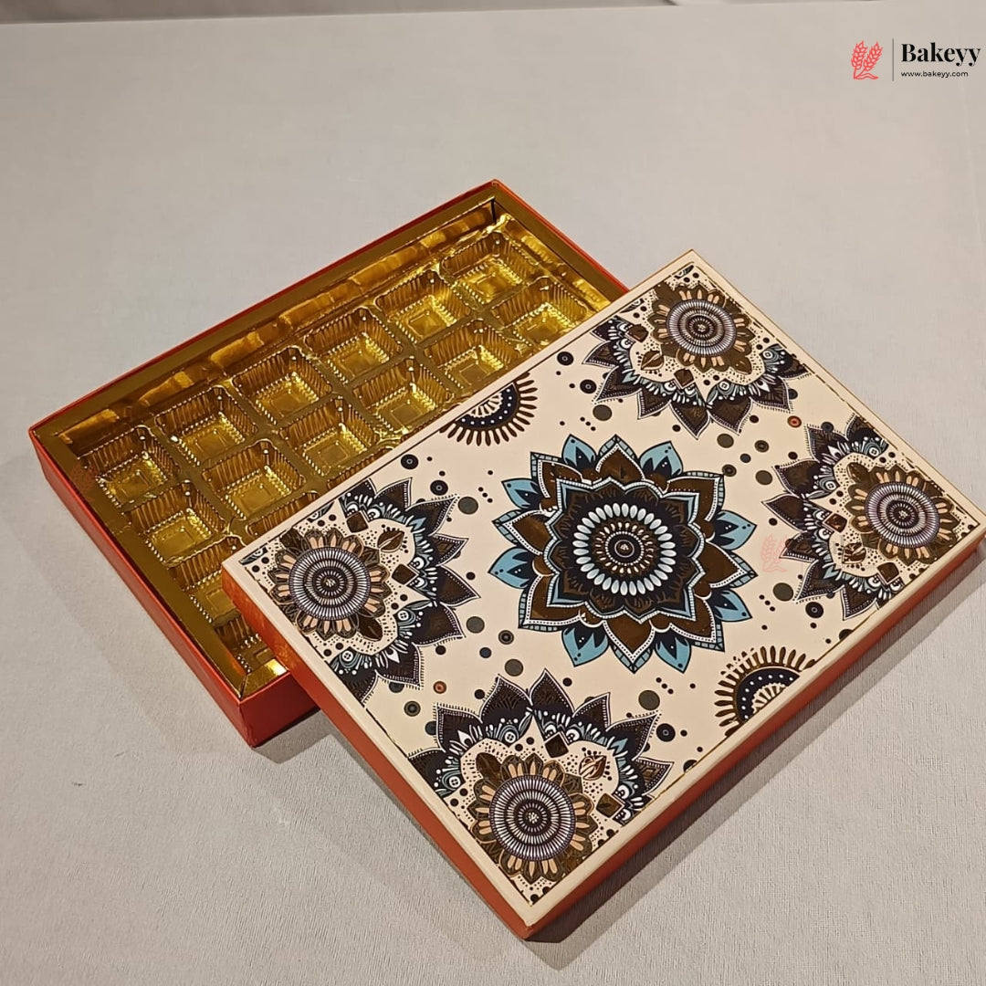 Mandala Printed Sweet & Chocolate Gift Box | With & Without Cavity | Multiple Capacities