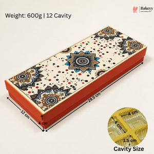Mandala Printed Sweet & Chocolate Gift Box | With & Without Cavity | Multiple Capacities | Pack of 4