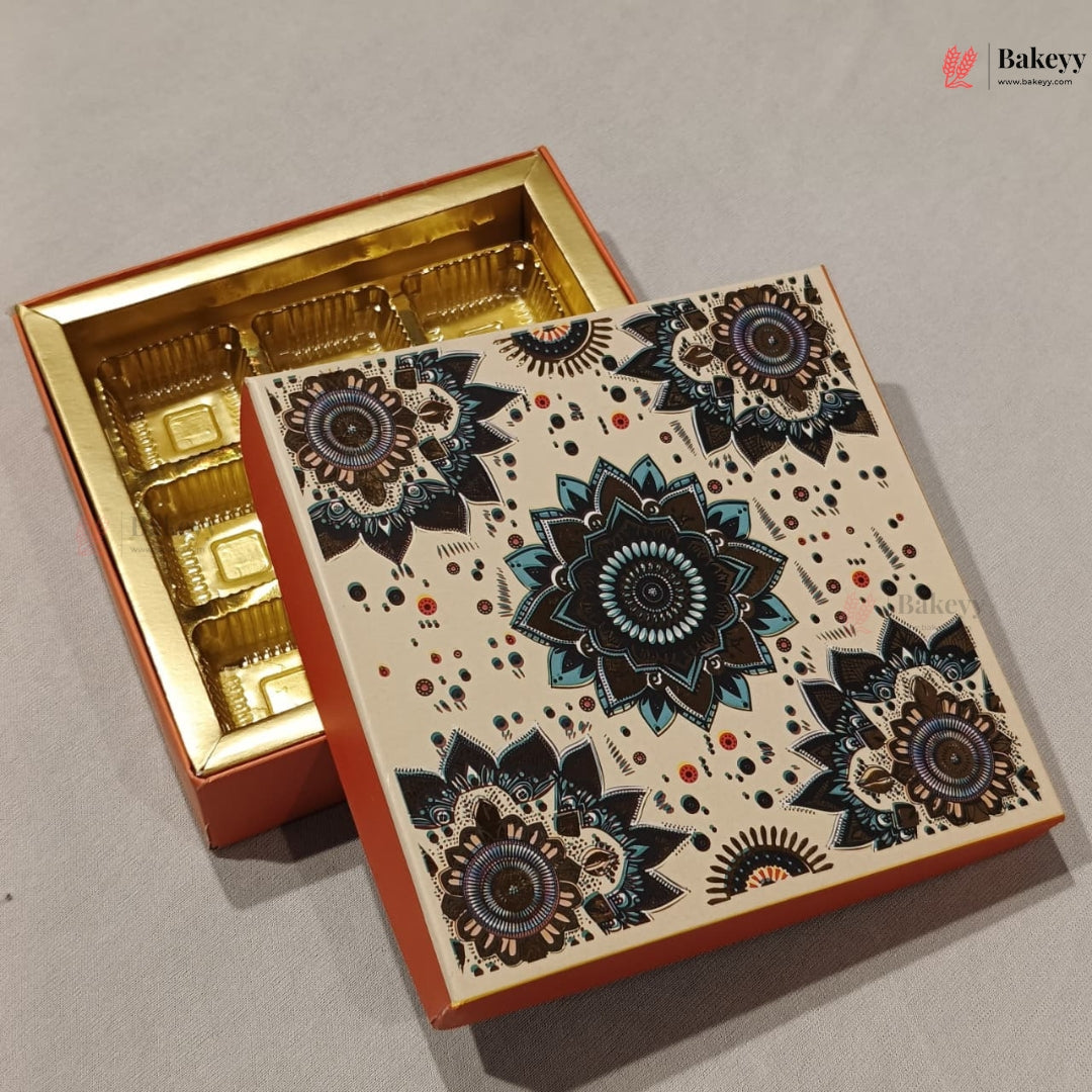 Mandala Printed Sweet & Chocolate Gift Box | With & Without Cavity | Multiple Capacities