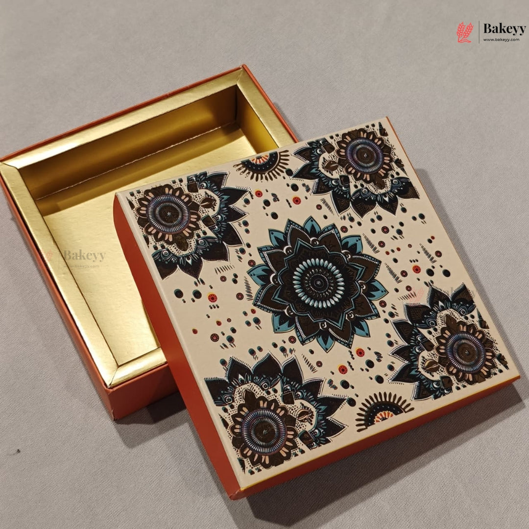 Mandala Printed Sweet & Chocolate Gift Box | With & Without Cavity | Multiple Capacities