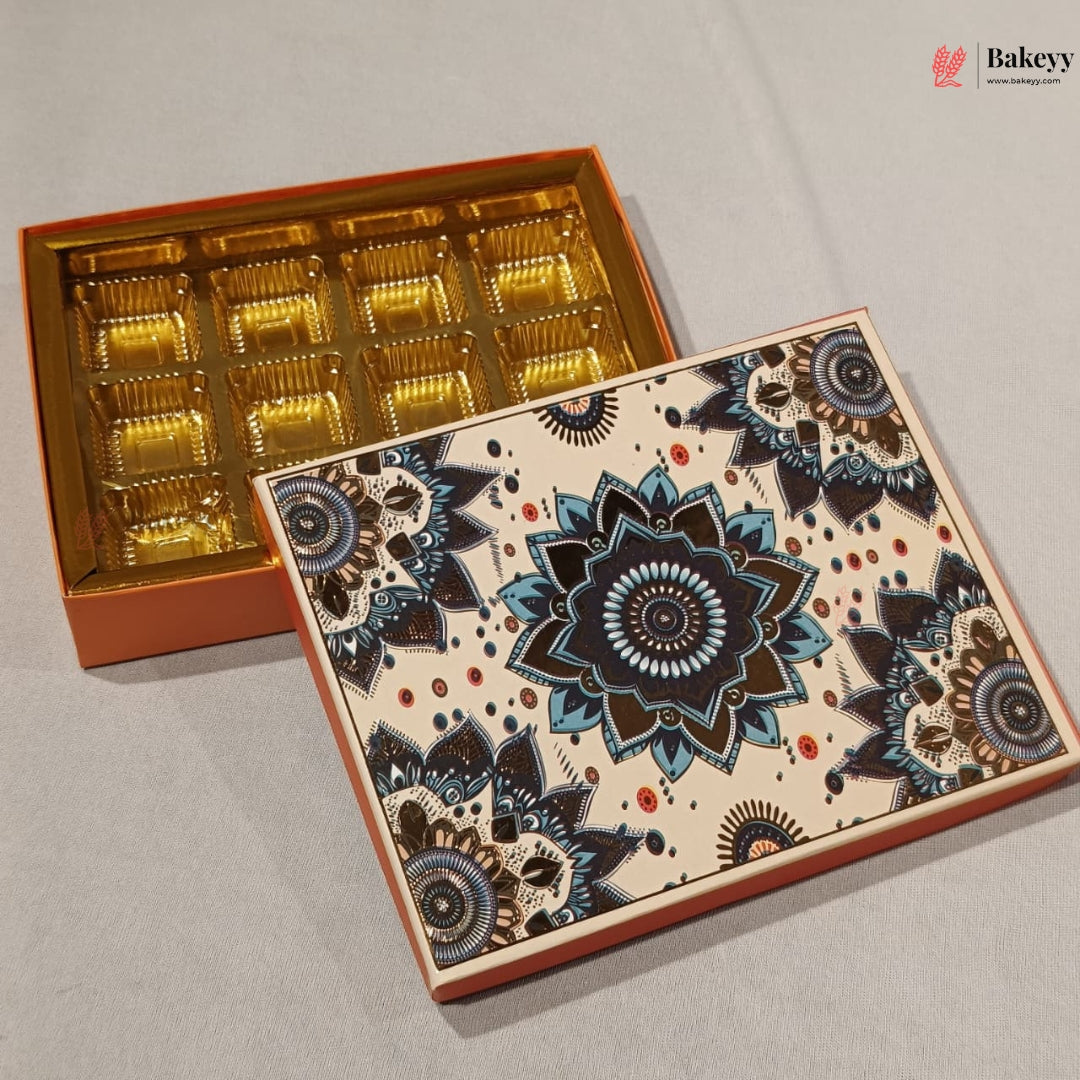 Mandala Printed Sweet & Chocolate Gift Box | With & Without Cavity | Multiple Capacities