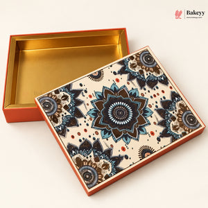 Mandala Printed Sweet & Chocolate Gift Box | With & Without Cavity | Multiple Capacities | Pack of 4