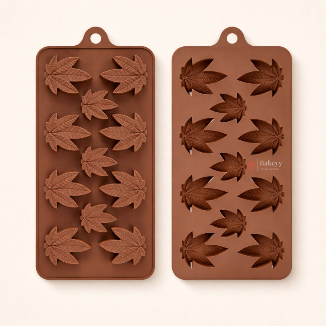 11 Cavity | Marijuana Leaf Design Silicone Chocolate Mould | Pack of 1 