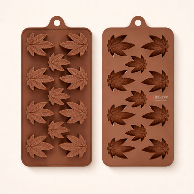 11 Cavity | Marijuana Leaf Design Silicone Chocolate Mould | Pack of 1 