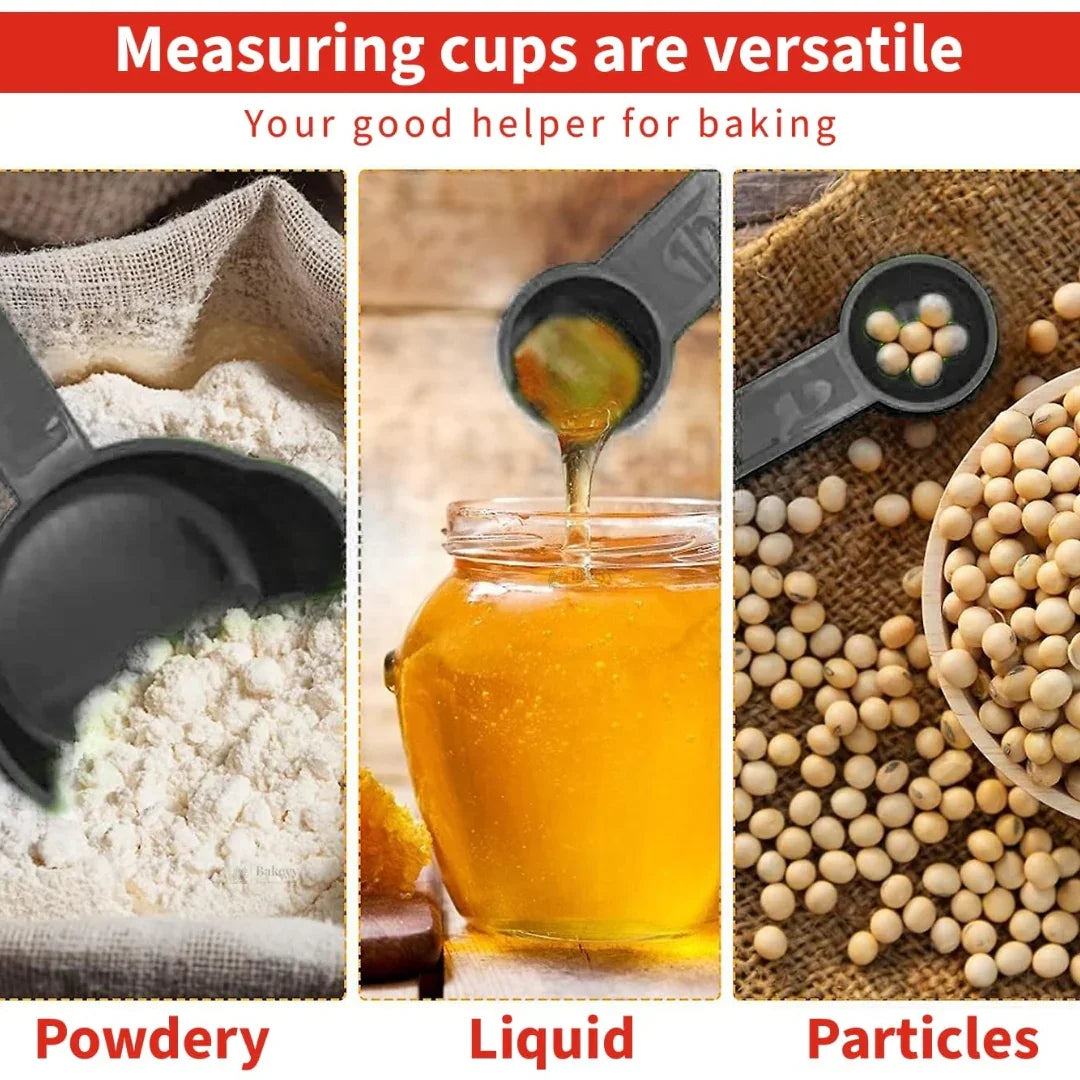 Measuring Cups & Spoons Set | Multi Size Baking and Kitchen Measuring Set | 10 Measuring cups per Pack | Pack of 1