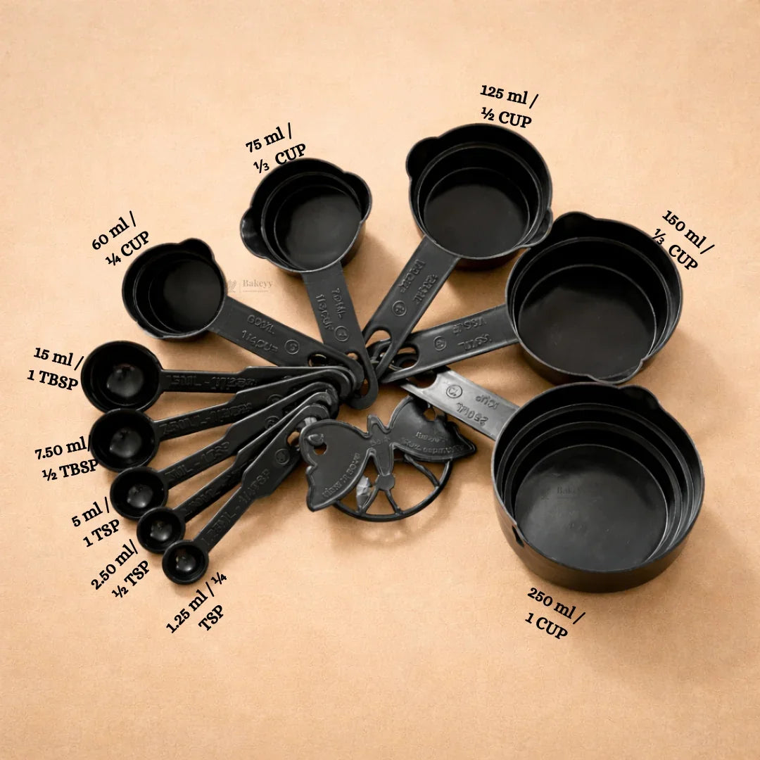 Measuring Cups & Spoons Set | Multi Size Baking and Kitchen Measuring Set | 10 Measuring cups per Pack | Pack of 1