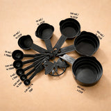 Measuring Cups & Spoons Set | Multi Size Baking and Kitchen Measuring Set | 10 Measuring cups per Pack | Pack of 1