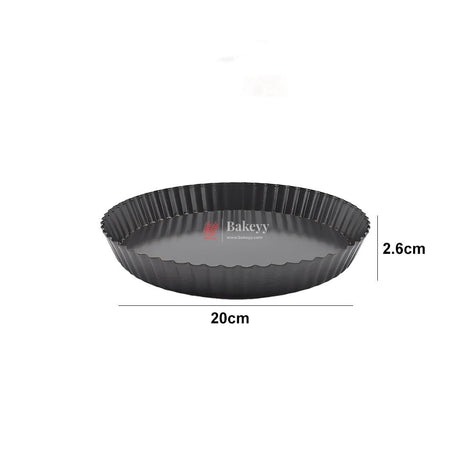 20x2.6cm | Small | Non-Stick Removable Bottom Tart Pan - Perfect for Quiche and Pies | 1pc - Bakeyy.com - India - 20x2.6cm | Small | Non-Stick Removable Bottom Tart Pan - Perfect for Quiche and Pies | 1pc - Default Title