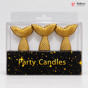 Mermaid Tail Party Candles  | Multiple Colors | 3 Pieces per Pack | Pack of 1