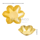 9 cm | 6 Petal Flower-Shaped Tin Jar | 1 Piece