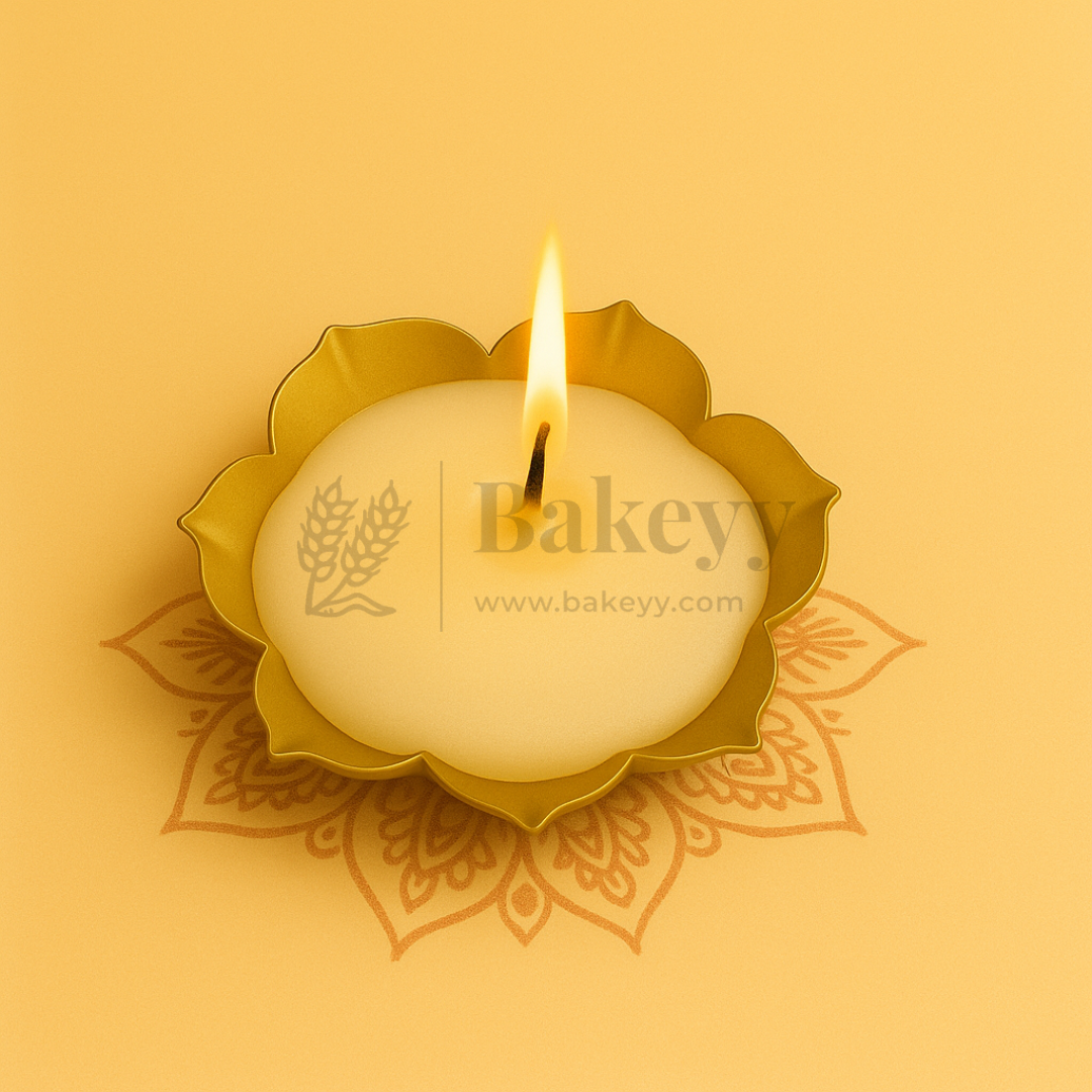 9 cm | 7 Petal Flower-Shaped Tin Jar | 1 Piece