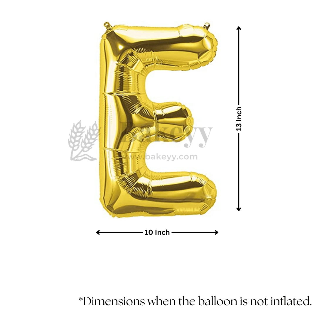Metallic Gold Alphabet E Foil Balloon | Party Decoration | 1 Piece