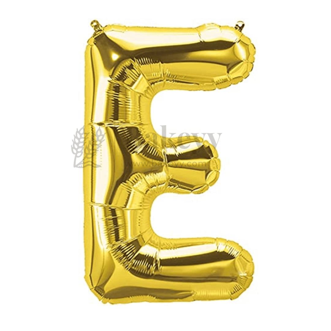 Metallic Gold Alphabet E Foil Balloon | Party Decoration | 1 Piece