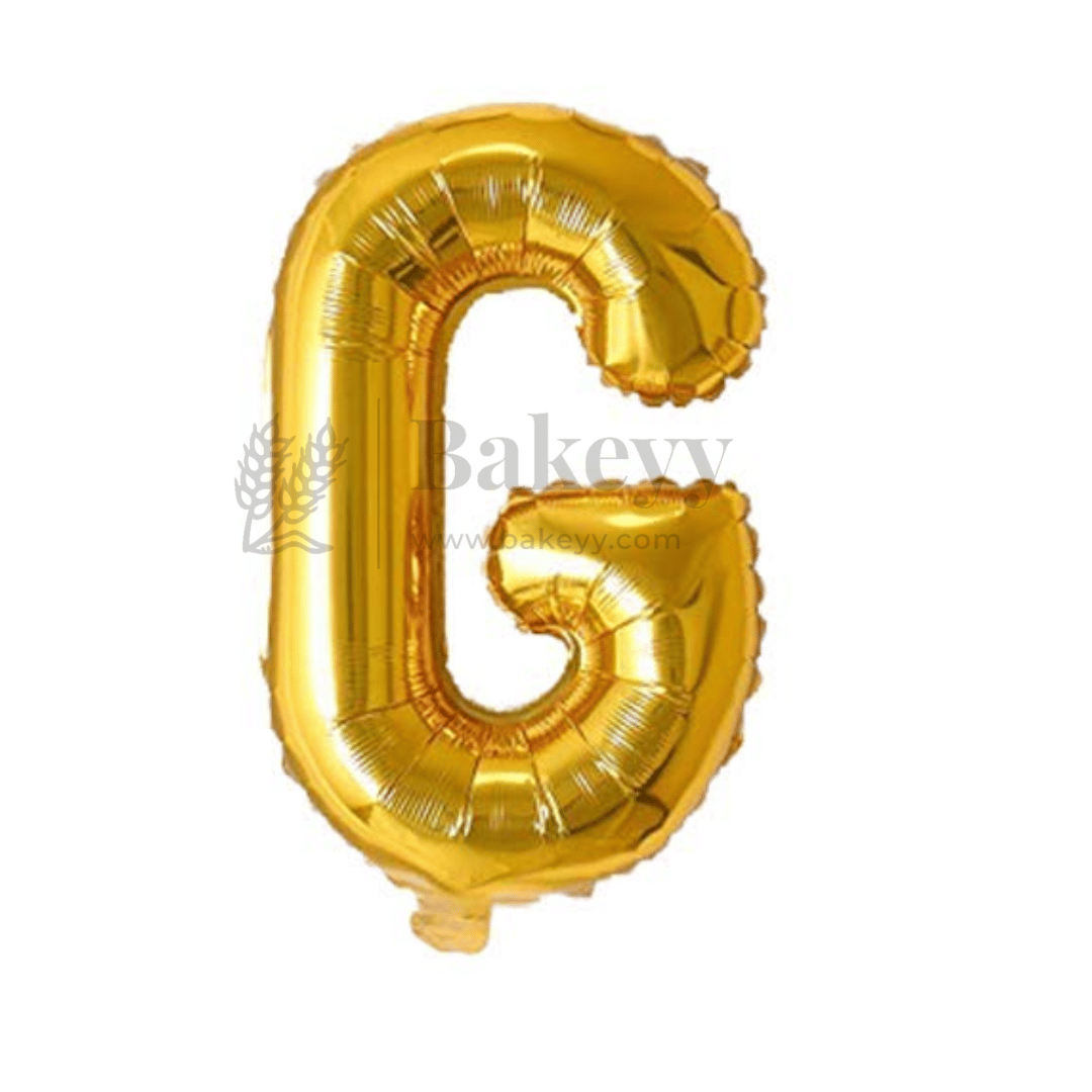 Metallic Gold Alphabet G Foil Balloon | Party Decoration | 1 Piece