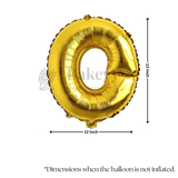 Metallic Gold Alphabet O Foil Balloon | Party Decoration | 1 Piece
