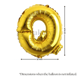 Metallic Gold Alphabet Q Foil Balloon | Party Decoration | 1 Piece