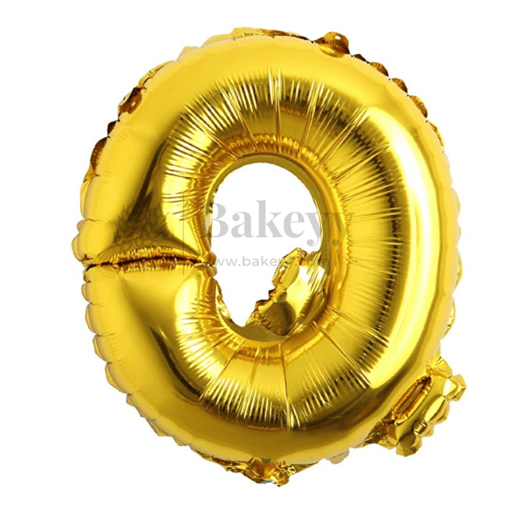 Metallic Gold Alphabet Q Foil Balloon | Party Decoration | 1 Piece
