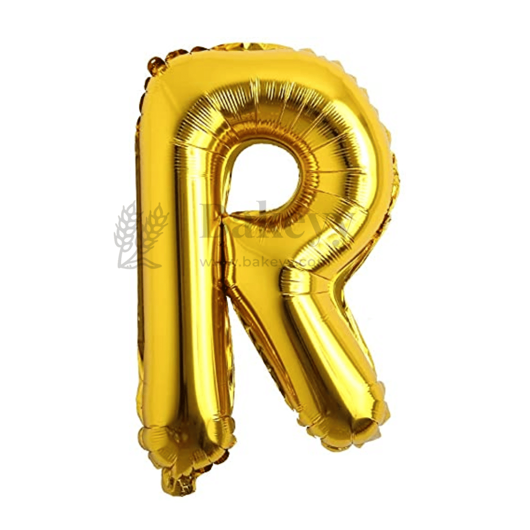 Metallic Gold Alphabet R Foil Balloon | Party Decoration | 1 Piece