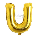 Metallic Gold Alphabet Foil Balloon | Party Decoration | 1 Piece - Bakeyy.com - India - Metallic Gold Alphabet Foil Balloon | Party Decoration | 1 Piece - U 30.00